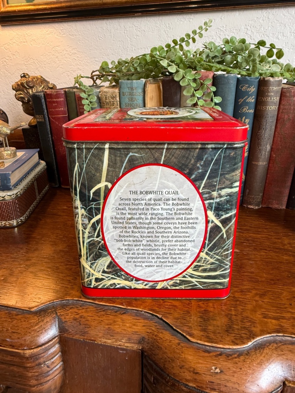 Vintage Red Man Red Tin Chewing Tobacco Collector's Storage - Picture 5 of 14